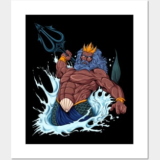 God of Greek mythology - Neptune Poseidon Posters and Art